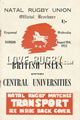 Central Universities v British Isles 1955 rugby  Programmes